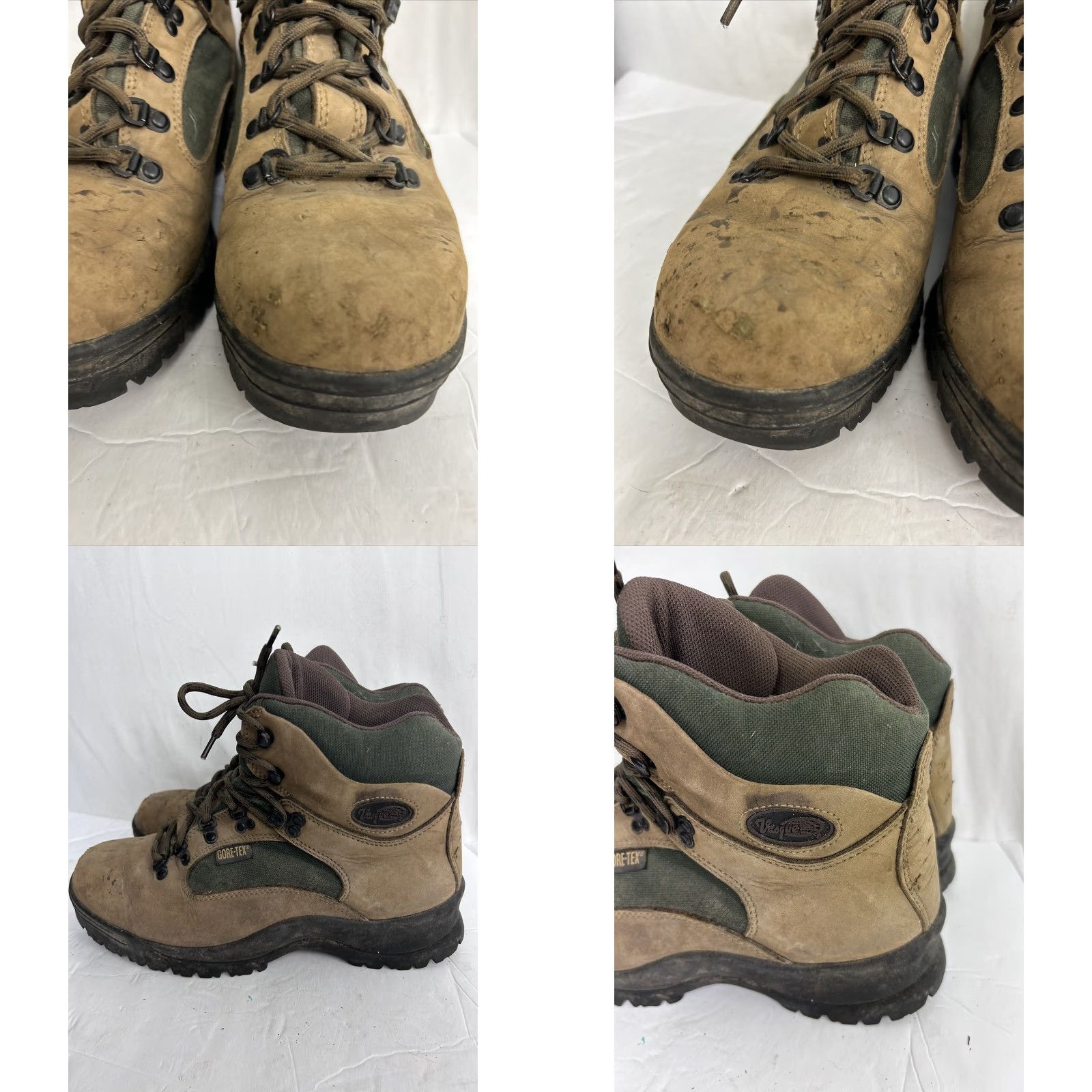 Vasque Vasque Skywalk Boots Mens 9 Brown Leather Lug Olive GTX Tri V VASQUE 7190 Skywalk Tri V Lug Brown Leather w/Olive Hiking Boots GTX Size US 9 / IT 39 - 8 Thumbnail
