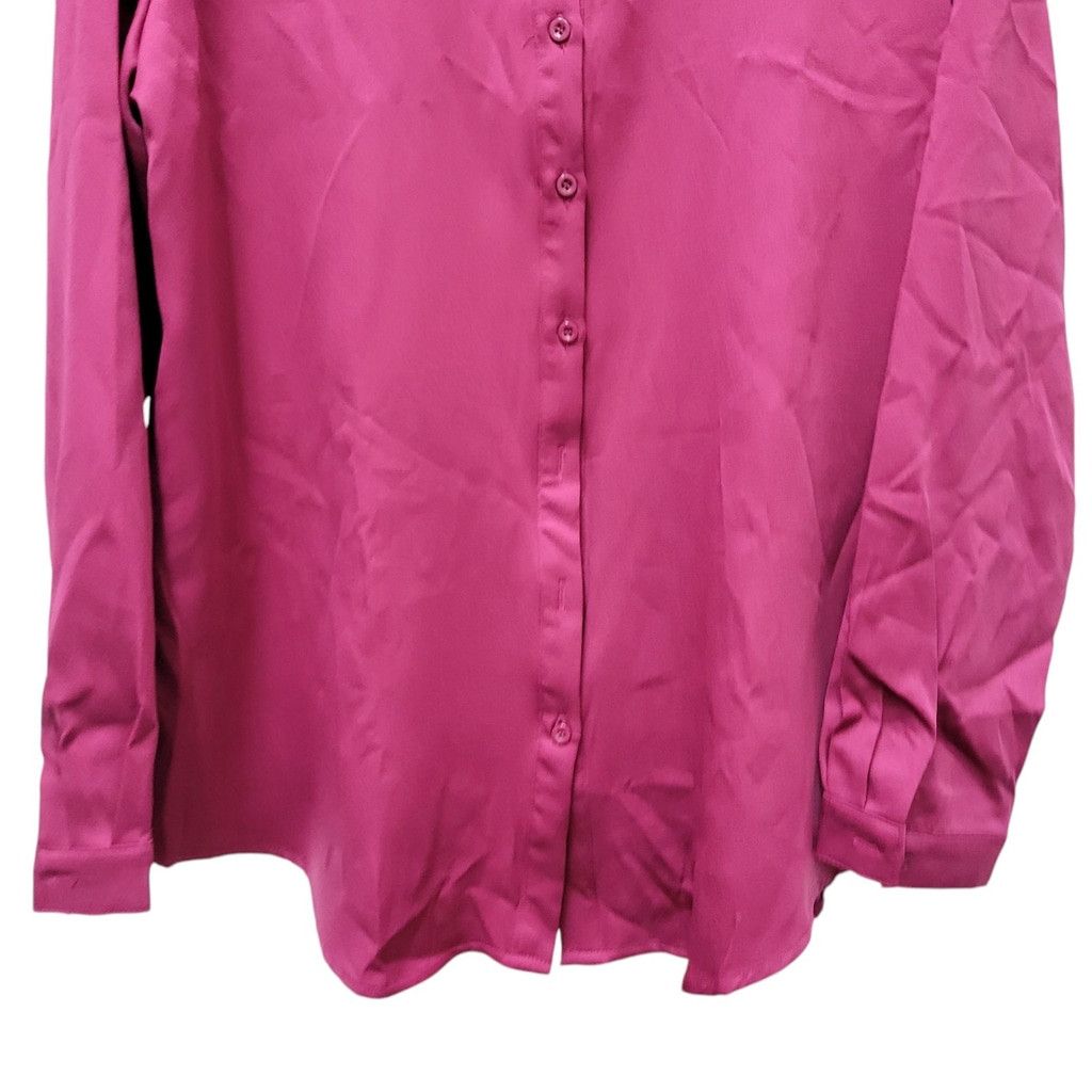 PrettyLittleThing Pretty Little Things Plum Long Sleeves Oversized Shirt Top Size XL / US 12-14 / IT 48-50 - 3 Thumbnail