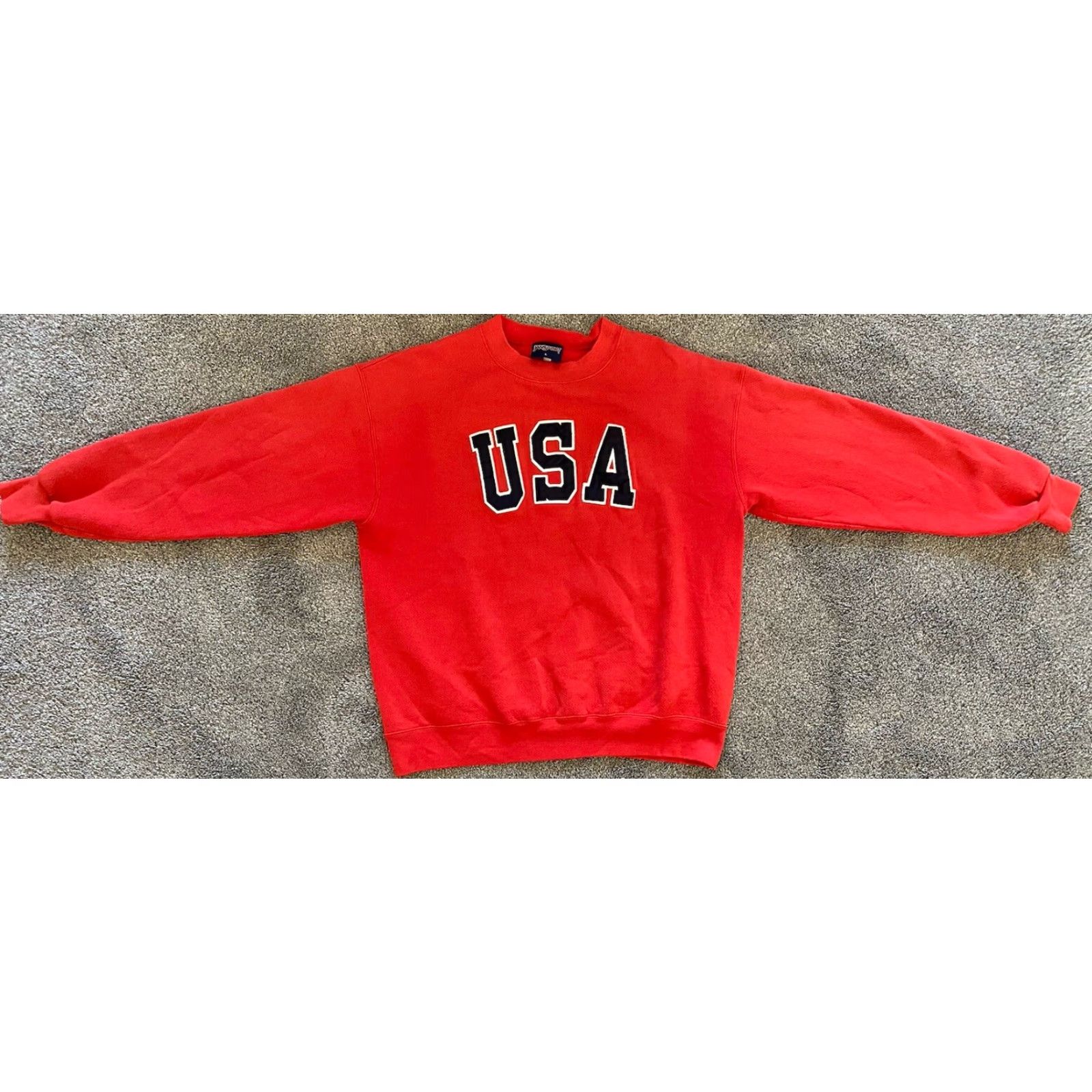 Jansport VINTAGE JanSport Sweatshirt Mens L Red USA Embroidered RN52755 Size US L / EU 52-54 / 3 - 2 Thumbnail