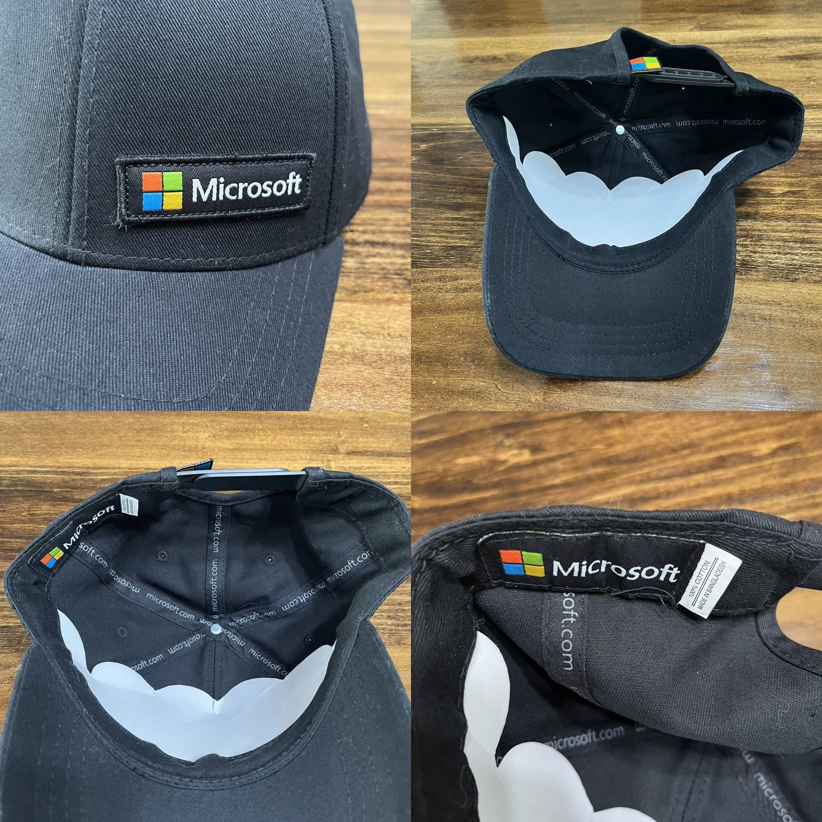 Spell Microsoft Hat Cap Snap Back Black Spell Out Casual Official Adjustable One Size Mens Cap Size ONE SIZE - 8 Thumbnail