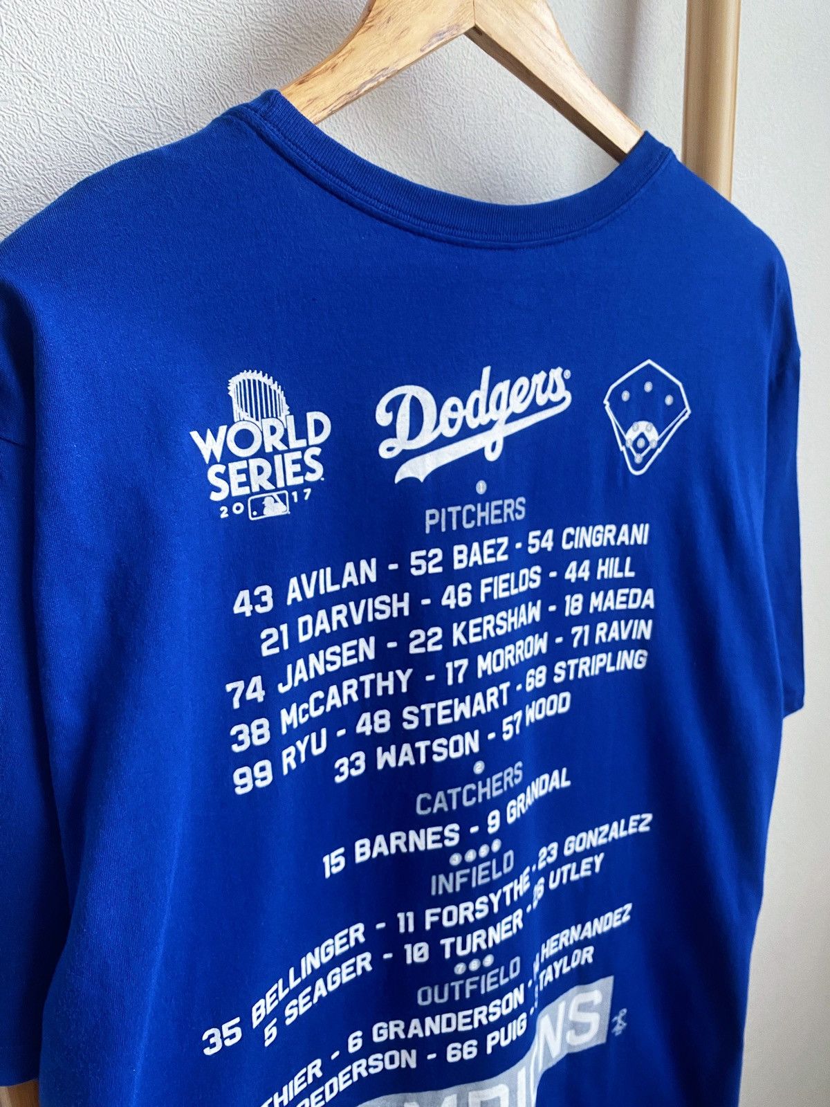 Vintage Nike Los Angeles Dodgers T-Shirt World Series 2017 Size US XXL / EU 58 / 5 - 7 Thumbnail