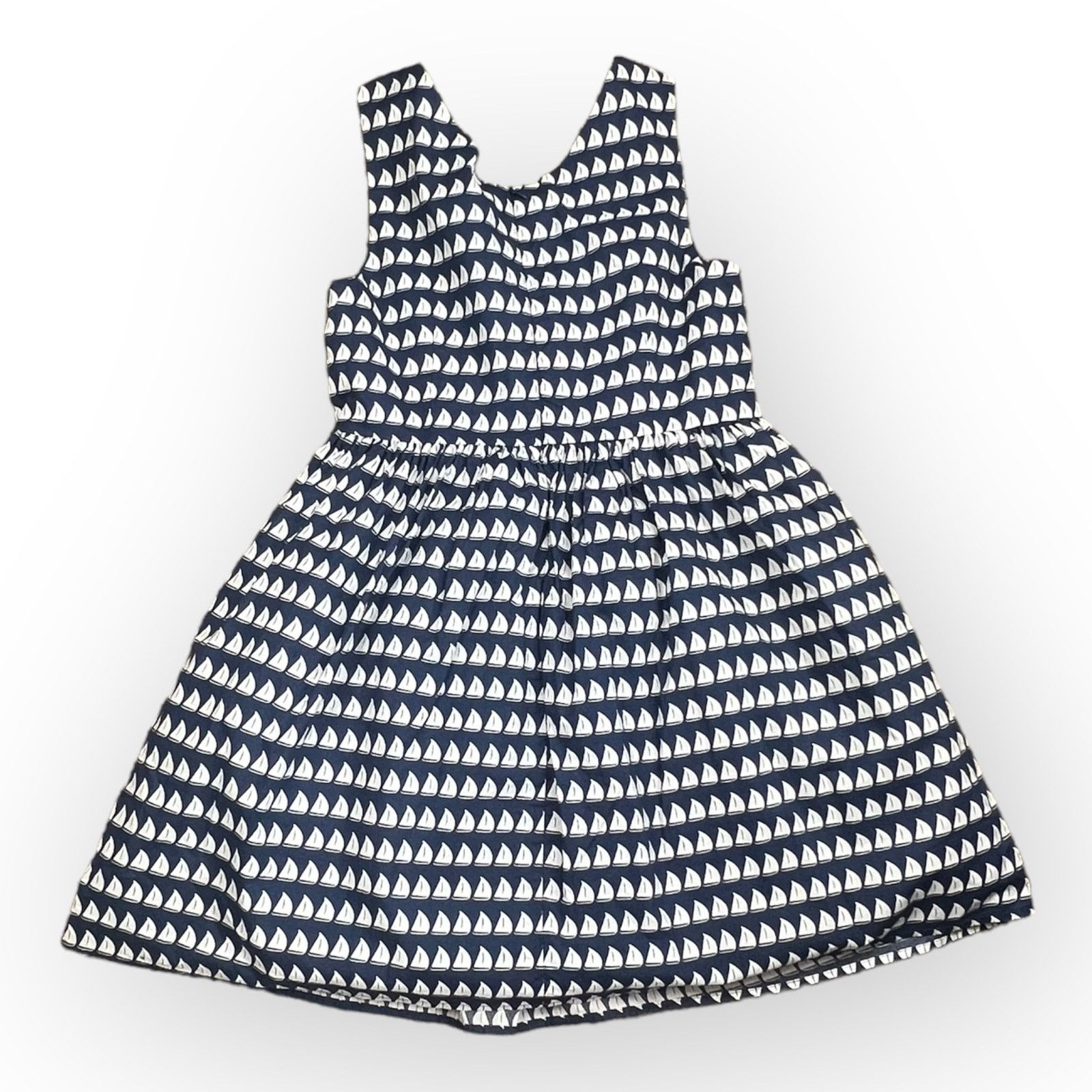 Nordstrom Kling Battelli Navy Blue A-Line Dress - Sailboat Print Size M / US 6-8 / IT 42-44 - 10 Thumbnail
