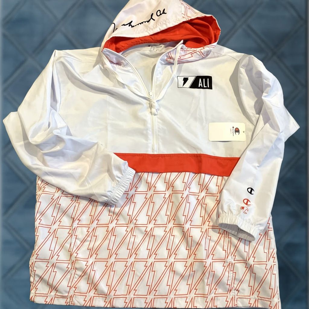 Champion NWT Limited Edition Gatorade x Champion Muhammad Ali Anorak Jacket L White Men Jacket Size US L / EU 52-54 / 3 - 1 Thumbnail