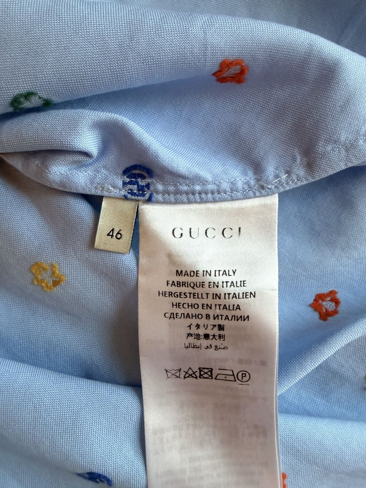 Gucci Gucci Fil-coupe Cotton Poplin Bowling Shirt Size US S / EU 44-46 / 1 - 4 Thumbnail