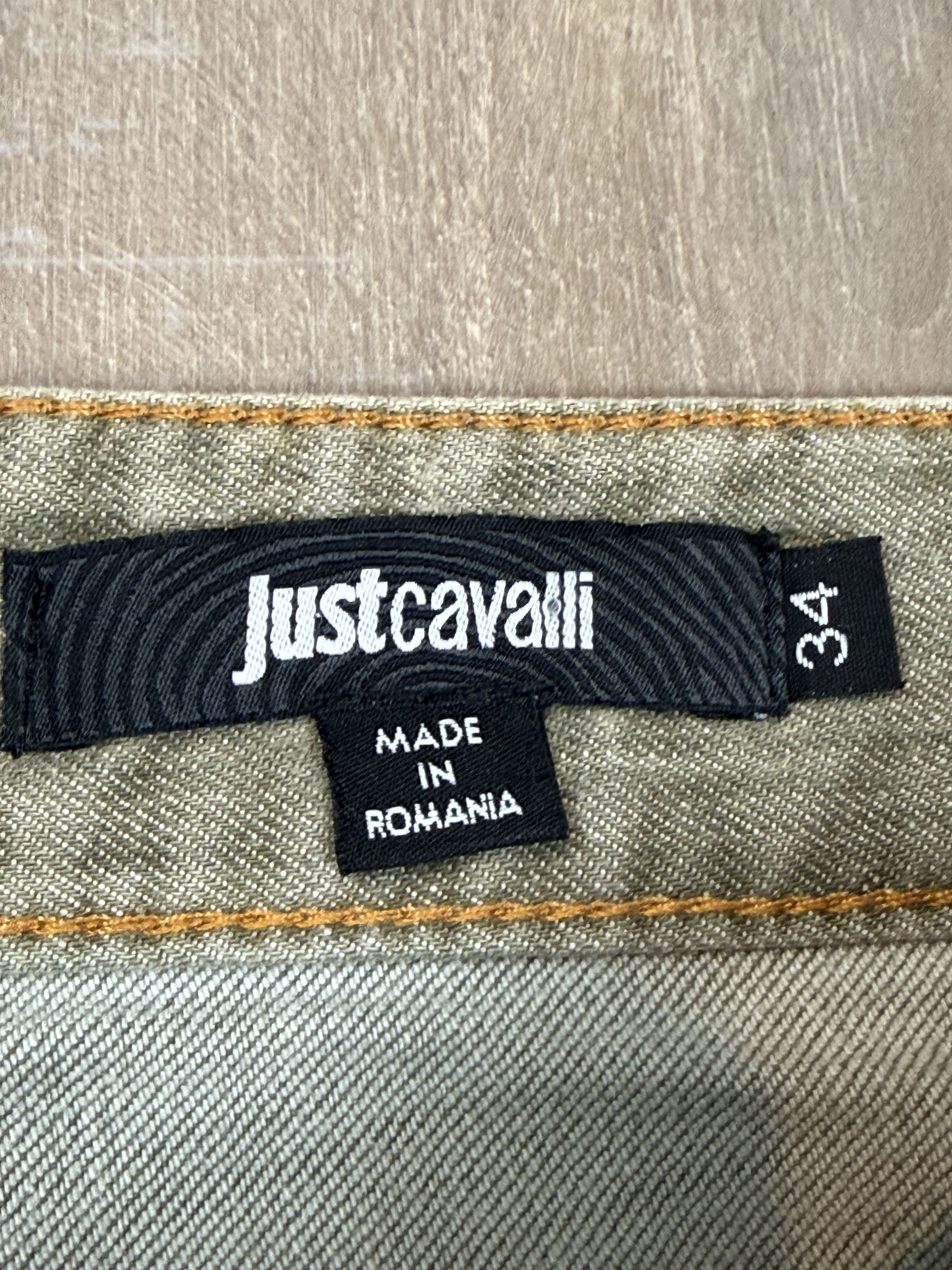 Just Cavalli Just Cavalli Men's Straight-Leg Denim Jeans Olive Size 34 Size US 34 / EU 50 - 8 Thumbnail