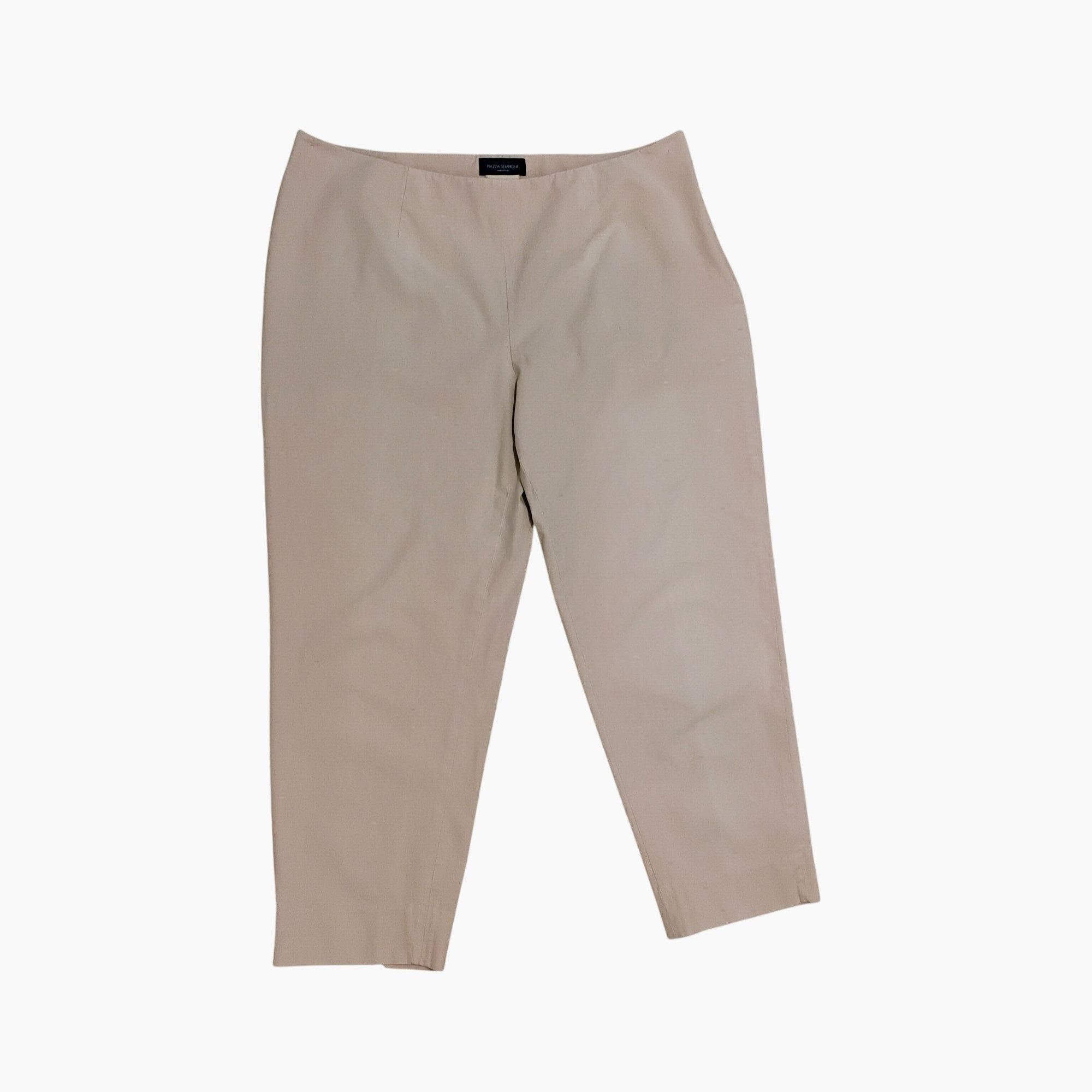 Piazza Sempione Piazza Sempione Audrey Beige Ankle Pants, IT 54 / US 18 XL, Size 40" / US 18 - 1 Thumbnail