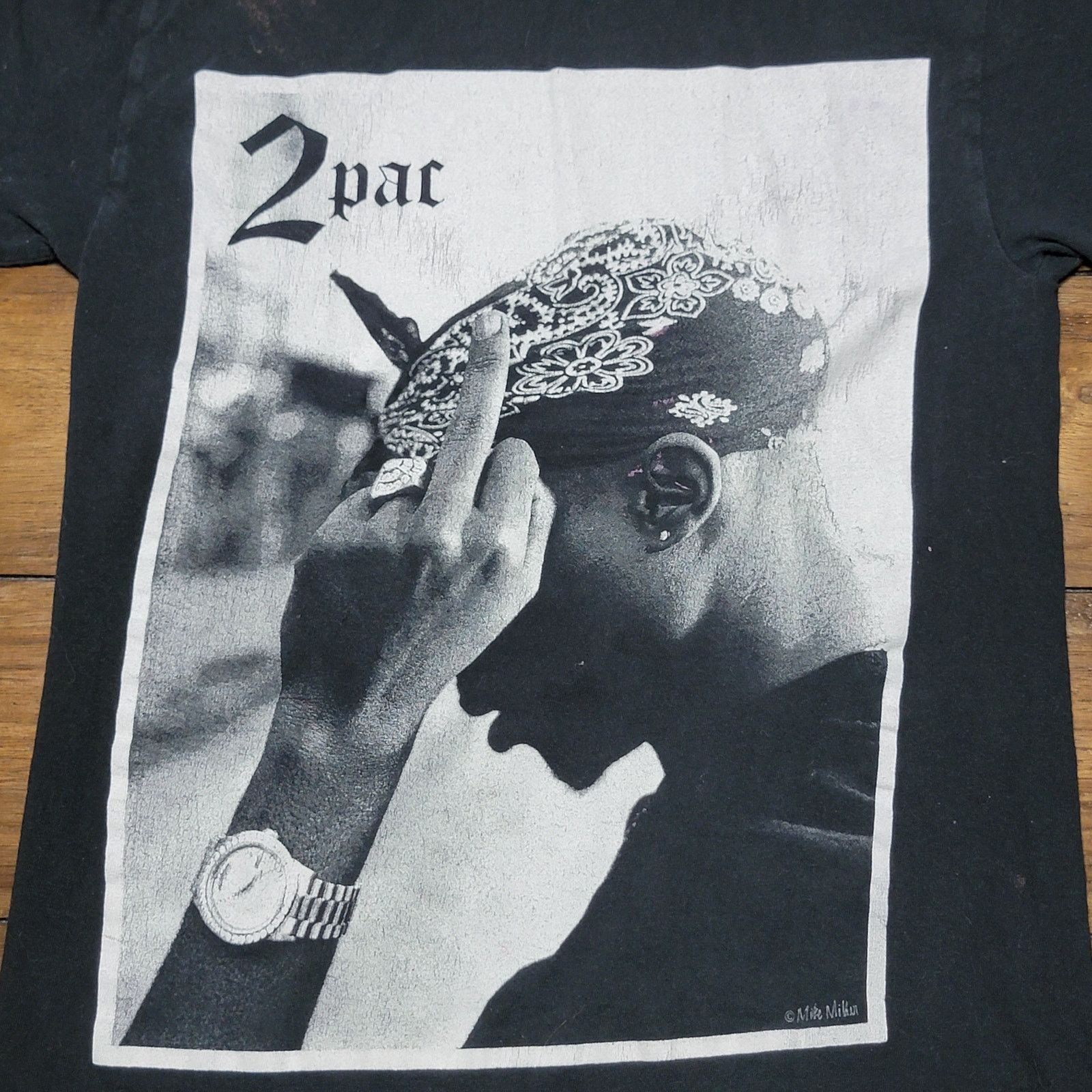 Other 2Pac Black Unisex Tee Side Profile Flip Off - Size Small Size US S / EU 44-46 / 1 - 2 Thumbnail