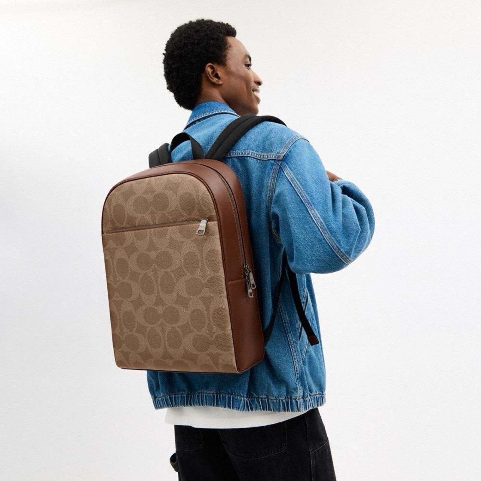 Coach NWT Coach Men's Owen Backpack Canvas Tan/Vintage Brown CBI70 Size ONE SIZE - 7 Thumbnail
