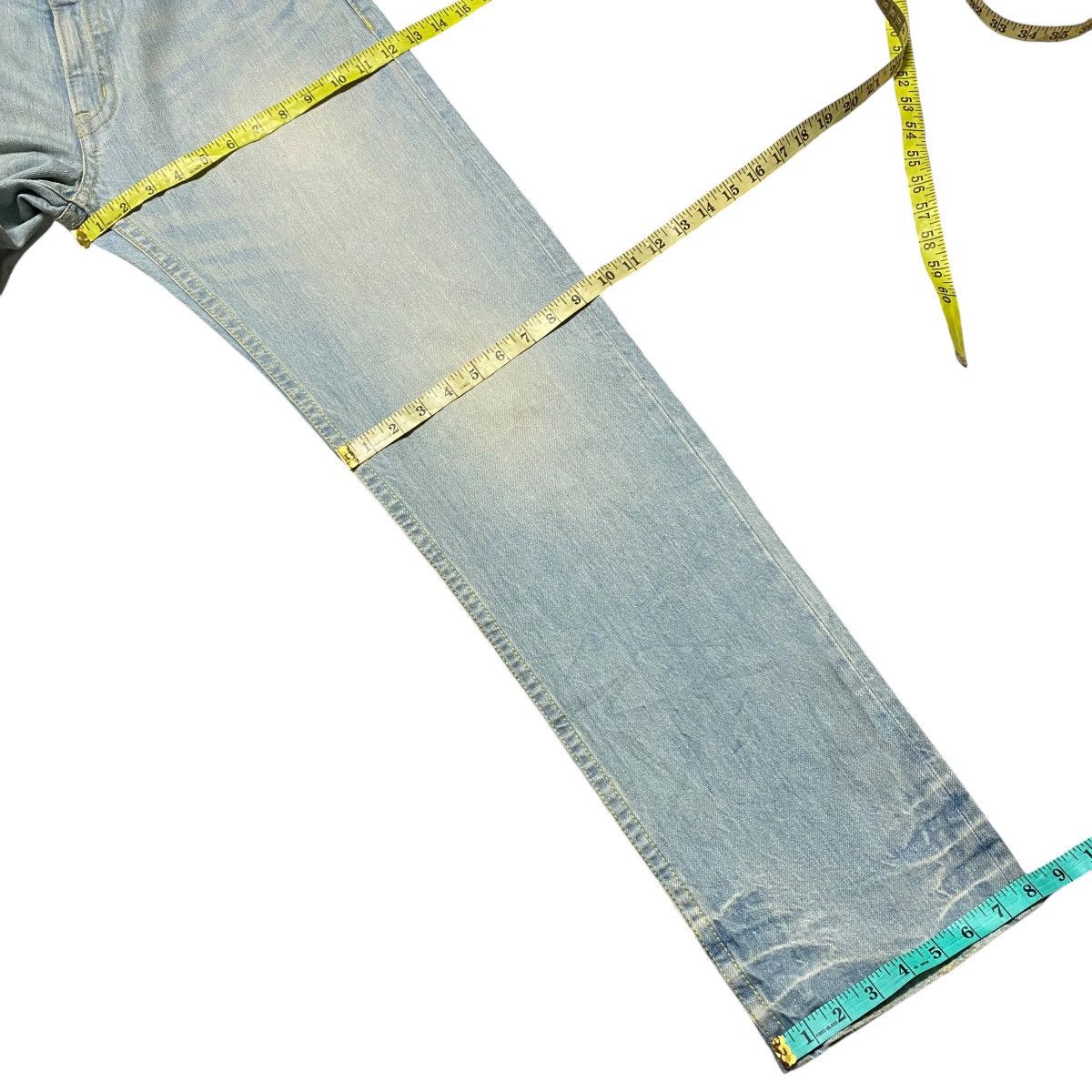 Japanese Brand CO&LU Denim Mesh Painter Jeans Size US 33 - 17 Thumbnail