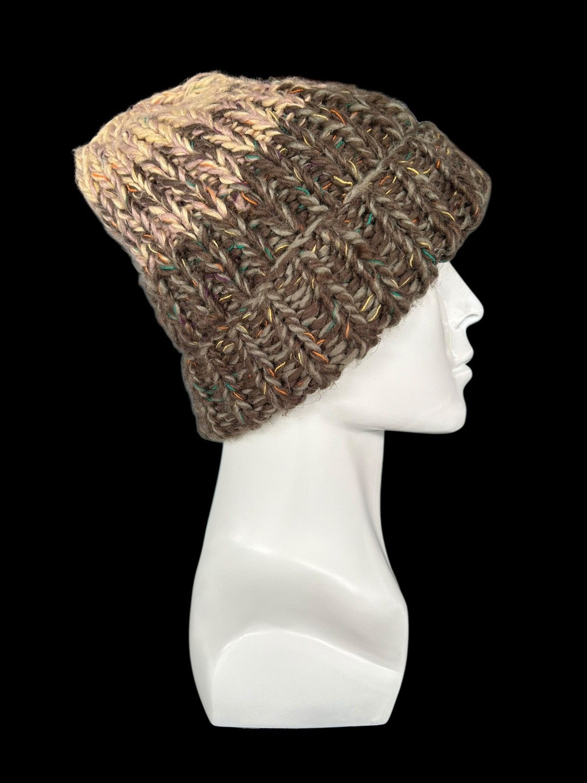 Japanese Brand × Kapital × Vintage Crochet Knitted Handmade Beanie Hats Rare☠️☠️ Size ONE SIZE - 3 Thumbnail