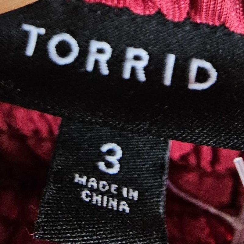Torrid Torrid Womens Velvet Smocked Crop Top Plus Size 3X Stretch Size 3XL / US 20-22 - 8 Thumbnail
