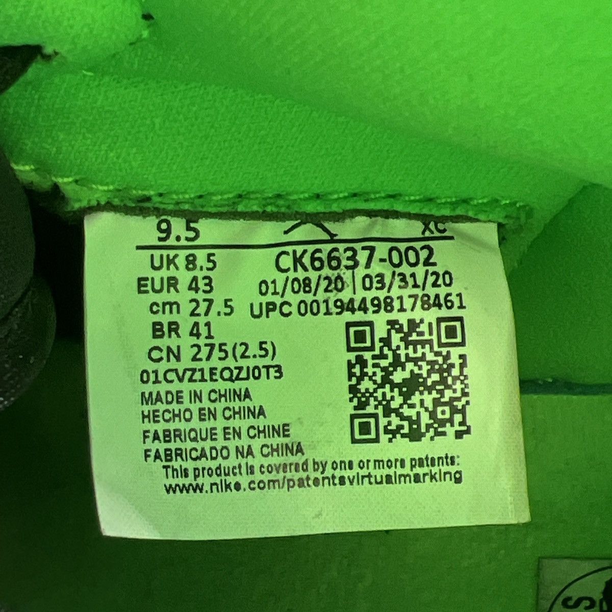 Jordan Brand Air Jordan 1 high zen green Size US 9.5 / EU 42-43 - 8 Thumbnail