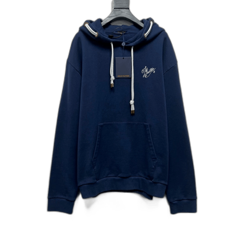 Louis Vuitton Louis Vuitton Blue Long Sleeve Hoodie Sweatshirt-2506 Size US XL / EU 56 / 4 - 1 Thumbnail