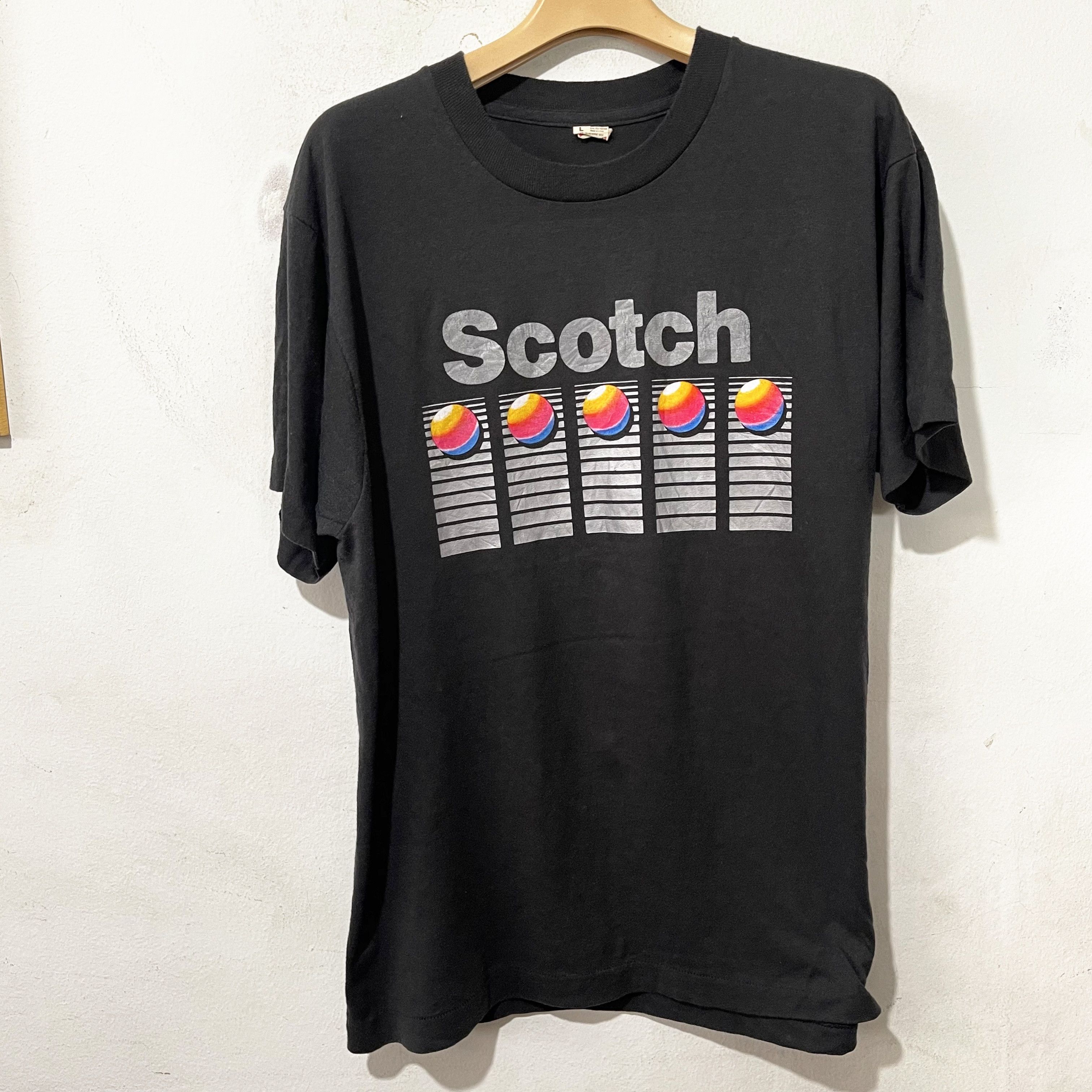 Vintage Vintage 80s Scotch Cassette T-Shirt Size US M / EU 48-50 / 2 - 1 Thumbnail