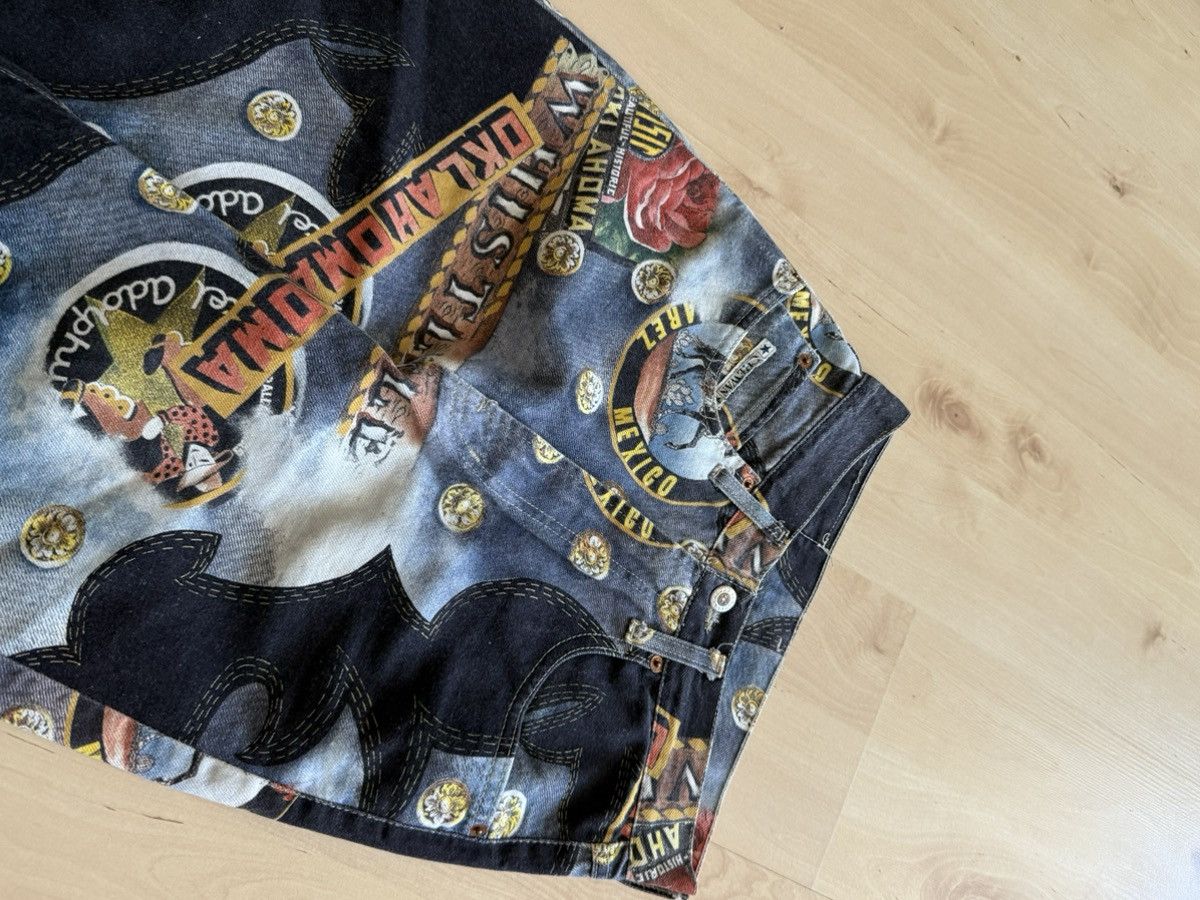 Vintage Chewan vintage full print baggy western oklahoma denim jeans Size US 28 / EU 44 - 9 Thumbnail