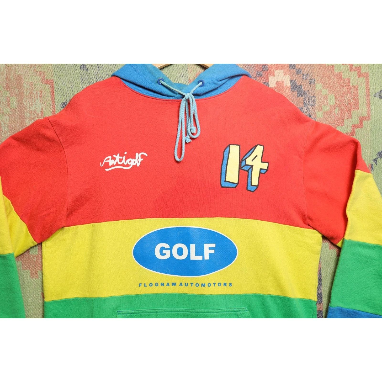 Golf Wang Golf Wang Flognaw Racing Rainbow Hoodie Size Medium Size US M / EU 48-50 / 2 - 2 Thumbnail