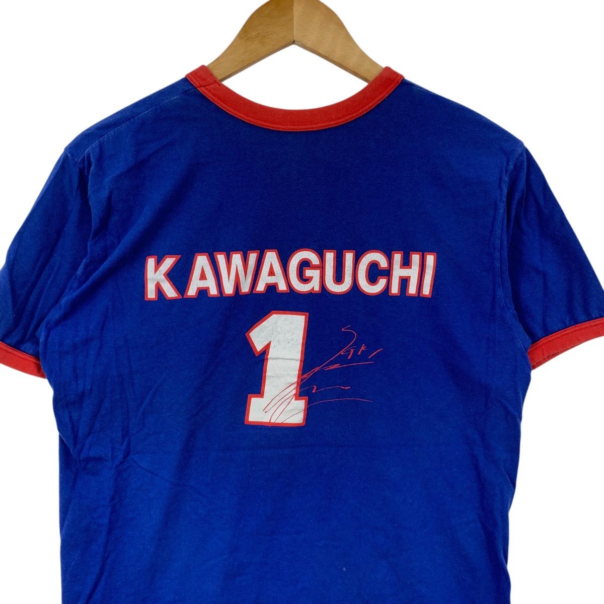 Vintage Vintage YOSHIKATSU KAWAGUCHI Japan Football Tee Shirt Top Size US S / EU 44-46 / 1 - 7 Thumbnail