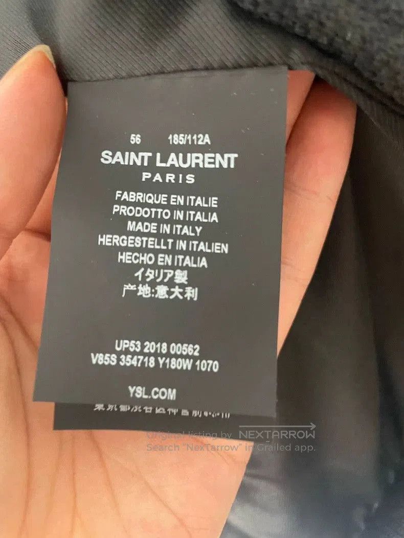 Saint Laurent Paris Saint Laurent Black and White Baseball Jacket. Size US XL / EU 56 / 4 - 3 Thumbnail