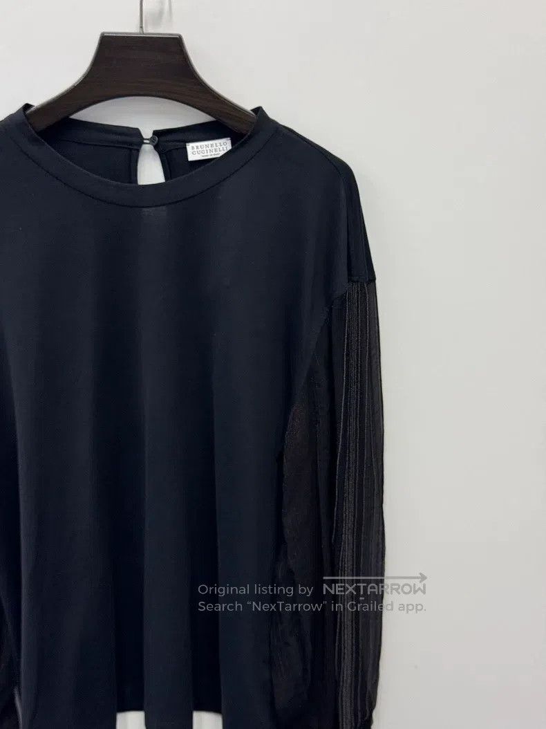 Brunello Cucinelli Brunello Cucinelli Women's Long Sleeve Shirt Size L / US 10 / IT 46 - 3 Thumbnail