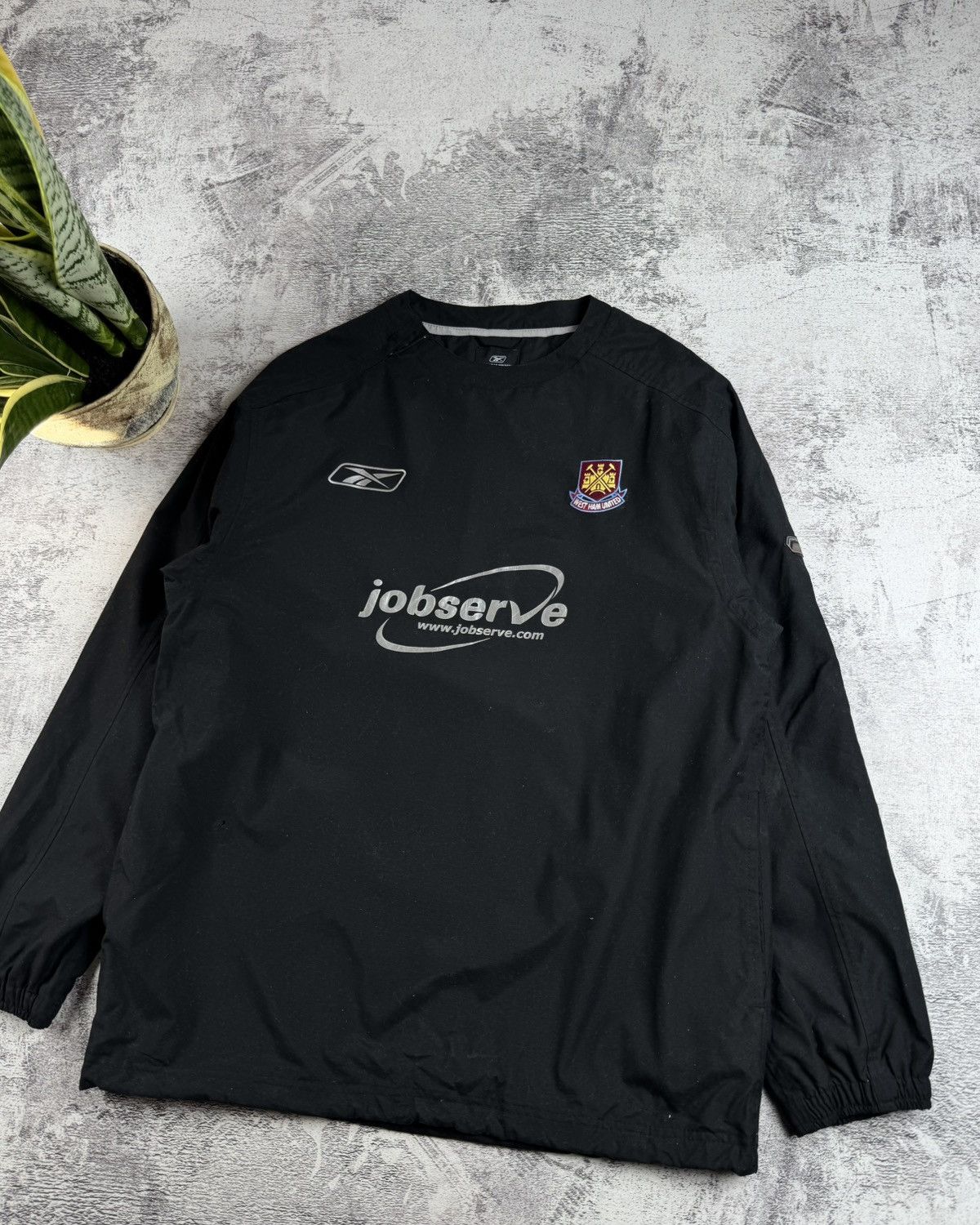 Reebok West Ham 2003 Reebok Nylon LongSleeve Soccer Football Jersey Sweatshirt Jacket Size US M / EU 48-50 / 2 - 3 Thumbnail