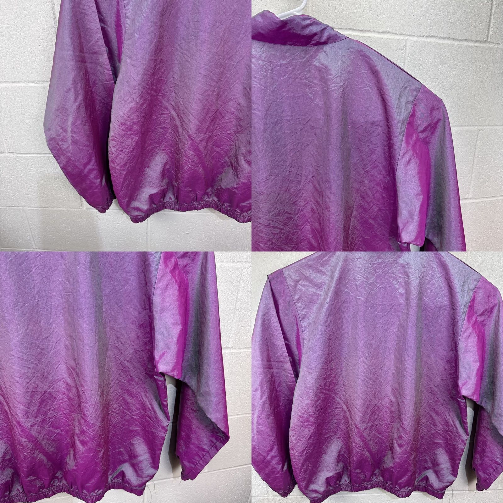 Etro VINTAGE Wise Guy Jacket Mens XL 90s Windbreaker Neon Iridescent Retro Surf Gear Purple Size US XL / EU 56 / 4 - 10 Thumbnail