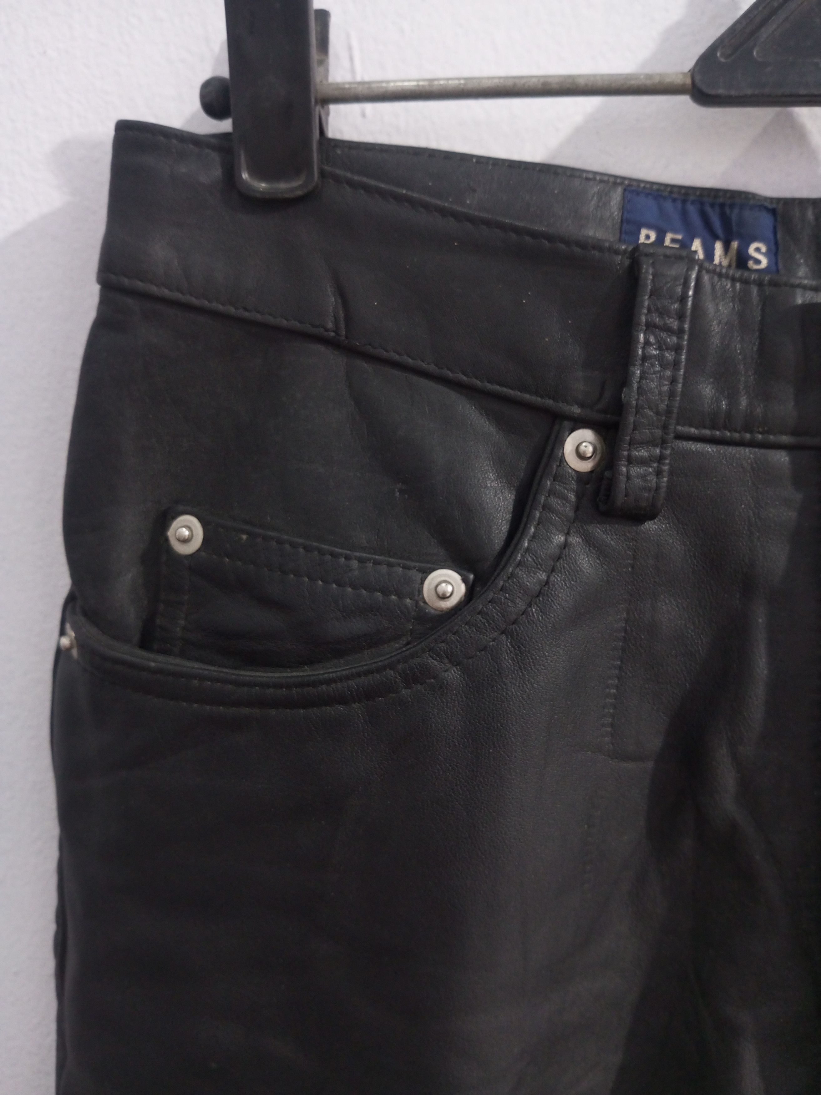 Beams Japan Vintage Beams Leather pants Size US 28 / EU 44 - 3 Thumbnail