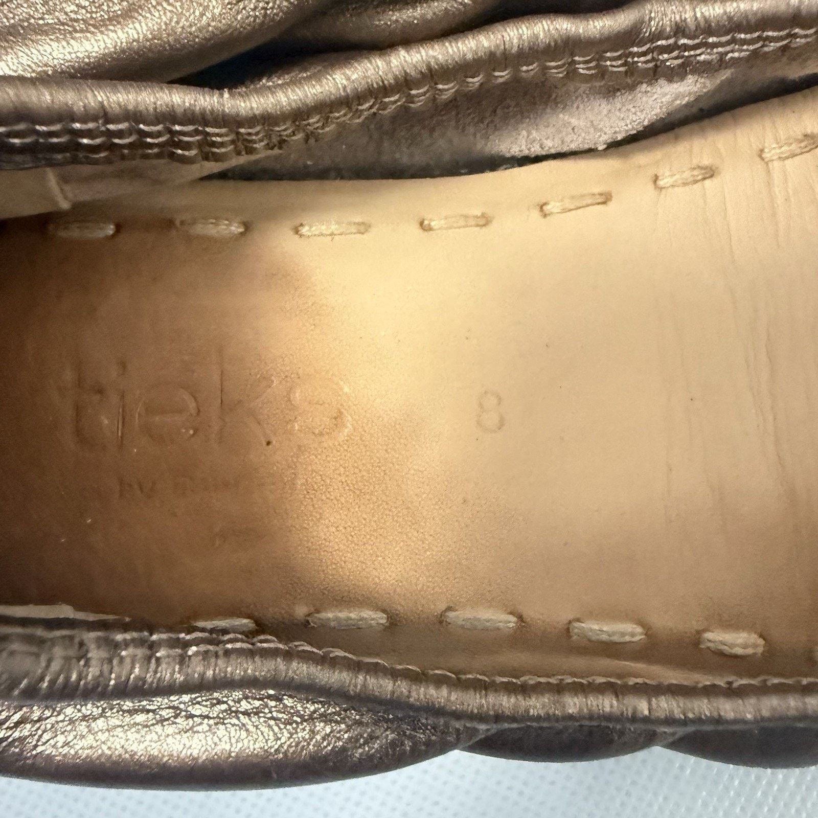 Other Tieks By Gavrieli Metallic Rose Bronze Italian Leather Flats Size US 8 / IT 38 - 9 Thumbnail