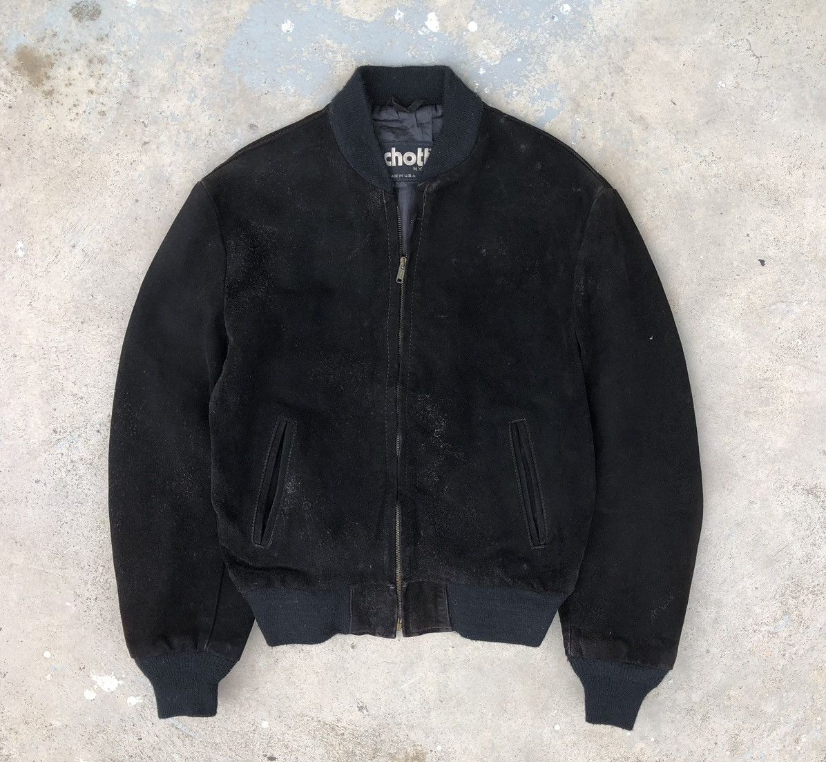 Schott Vintage SCHOTT NYC Suede Leather Bomber Jacket USA 🇺🇸 Size US M / EU 48-50 / 2 - 3 Thumbnail