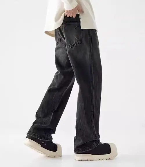VIBE Vintage Street Washed Faded Loose Casual Black Jeans Size US 36 / EU 52 - 1 Thumbnail