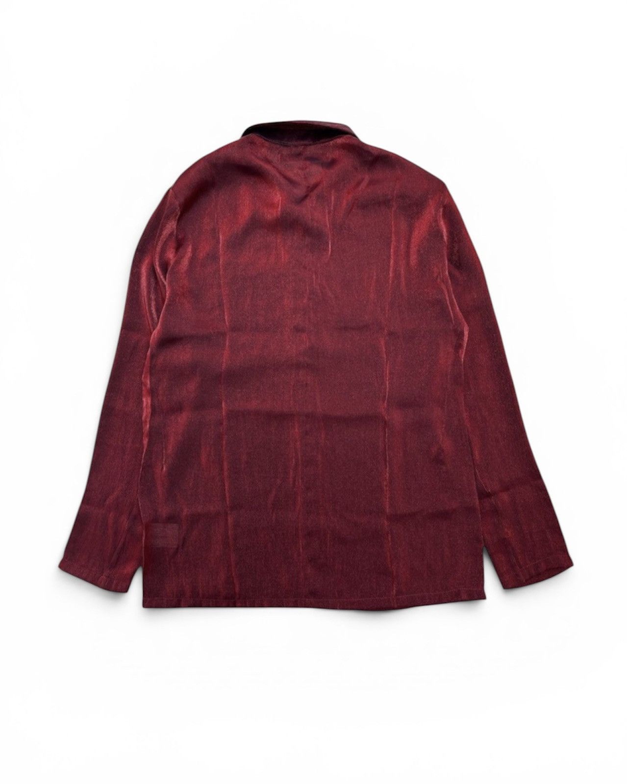 Haider Ackermann Haider Ackermann Red Metalic Glitter Silk Shirt Size US M / EU 48-50 / 2 - 2 Thumbnail