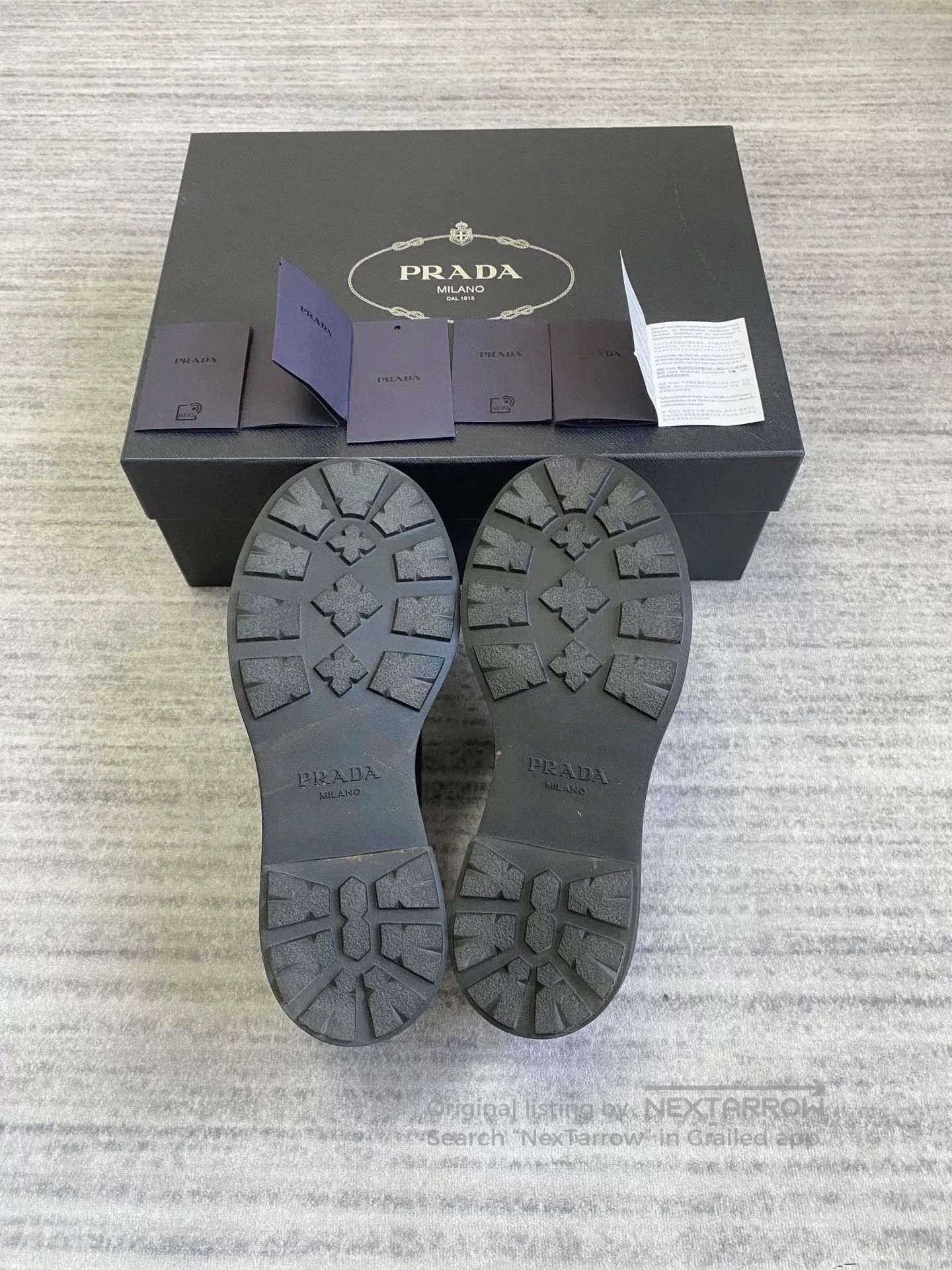 Prada prada raf simons black derby leather shoes. Size US 6 / EU 39 - 6 Thumbnail