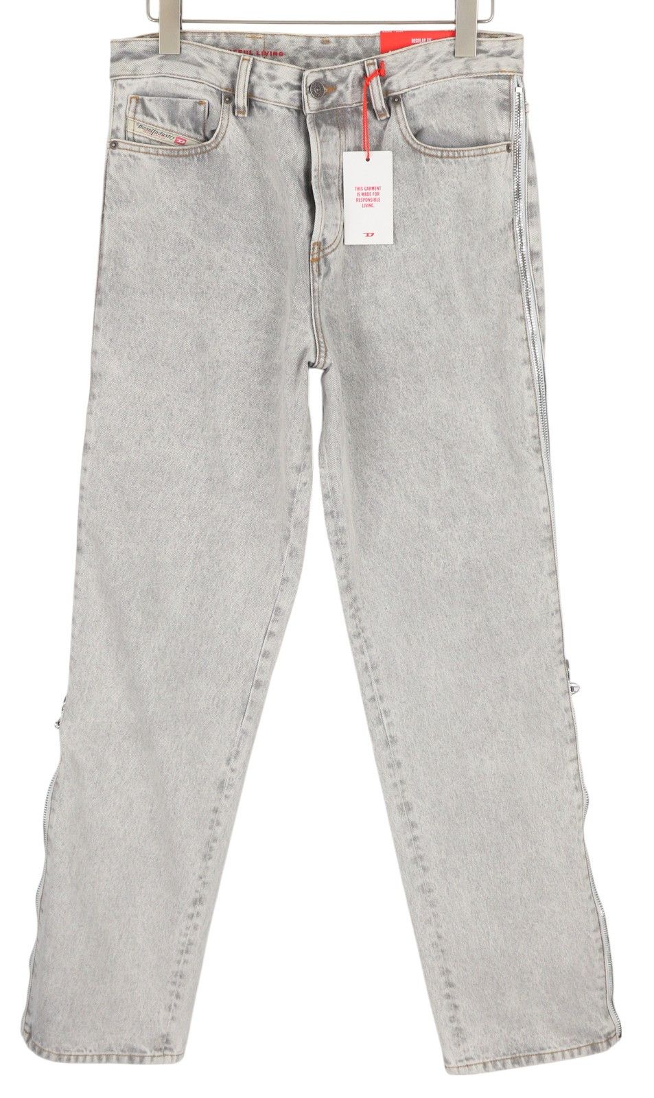 Diesel 1955-FS2 007F8 W32/L34 Side Zip Regular Straight 85389 Size US 32 / EU 48 - 2 Thumbnail