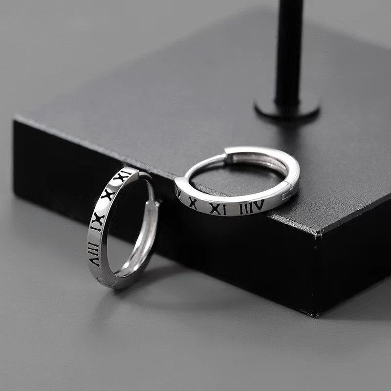 Jewelry × Sterling Silver Dark Earrings One Pairs Chrome Jewelry Size ONE SIZE - 6 Thumbnail