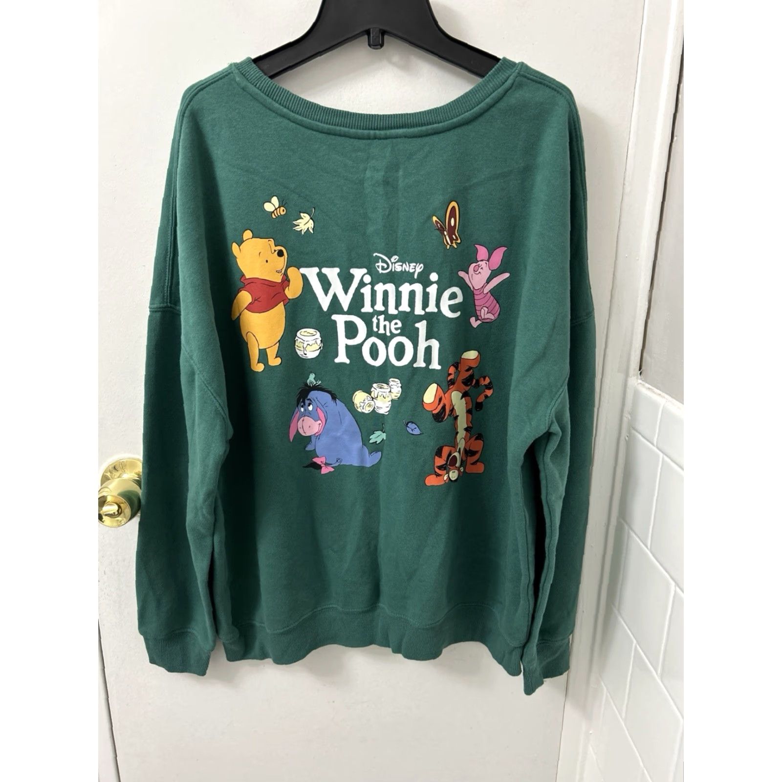 Disney VINTAGE Disney Winnie the Pooh Crewneck Womens XL Green Pullover Sweater Sweatshirt L/S Size XL / US 12-14 / IT 48-50 - 7 Thumbnail
