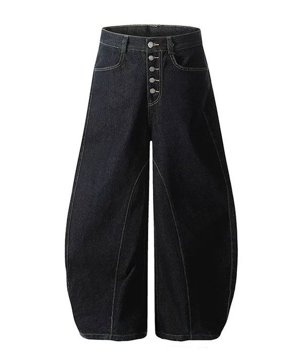 Japanese Brand × Vintage Avant garde retro punk barrel leg jeans pants Size US 30 / EU 46 - 5 Thumbnail