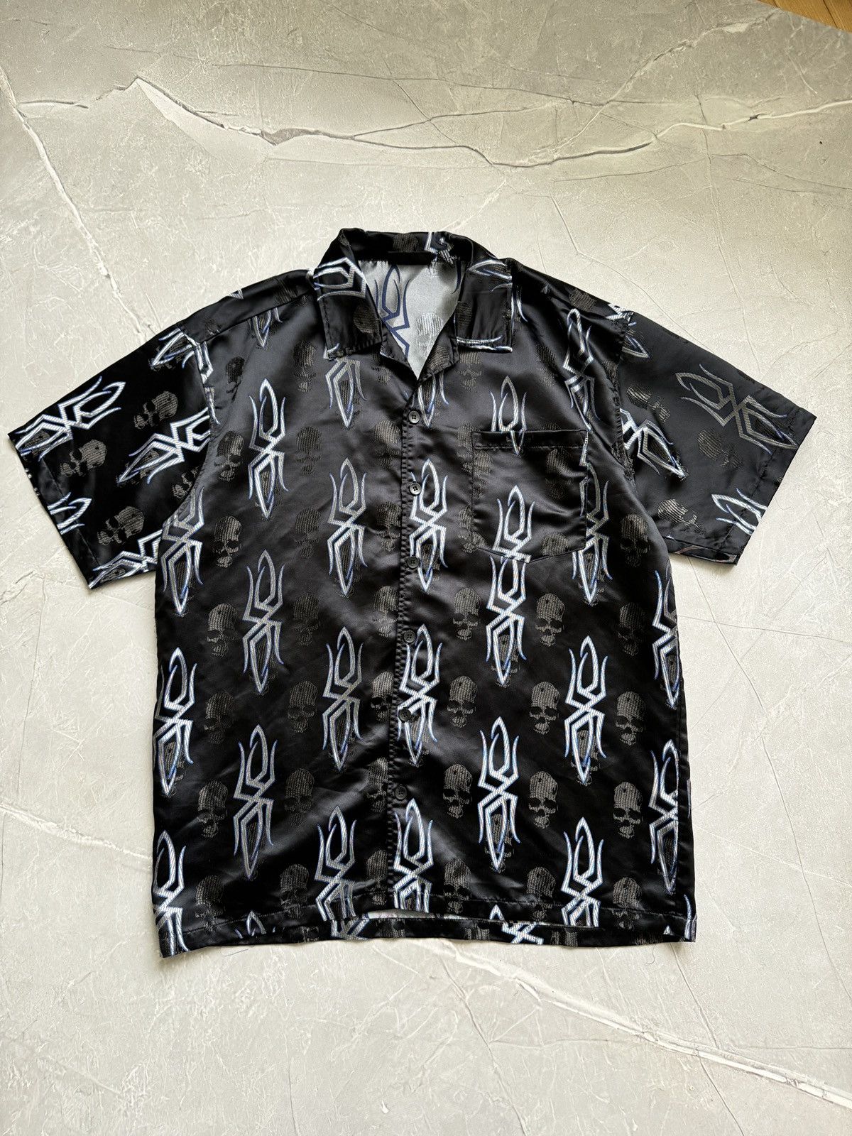 Japanese Brand Vintage Y2K Tribal Skull Short Sleeve Shirt Rave Avant Garde Size US L / EU 52-54 / 3 - 3 Thumbnail