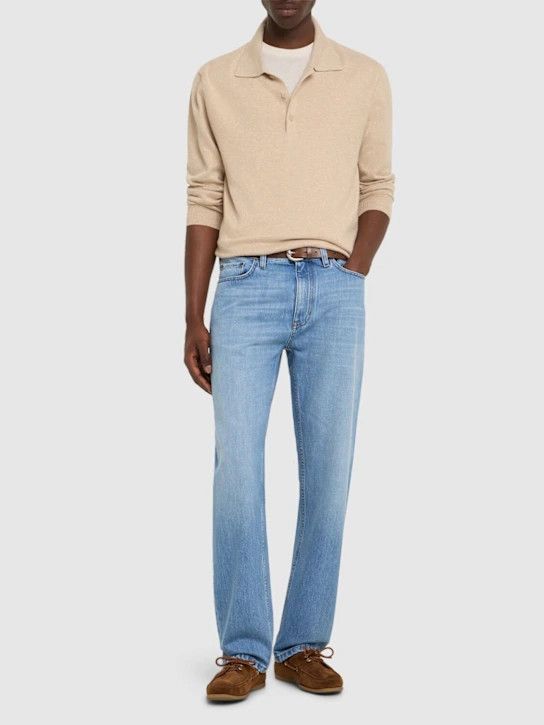 Z Zegna o1lsvrm0525 House 5-Pocket Cotton Jeans in Light Blue Size US 32 / EU 48 - 3 Thumbnail