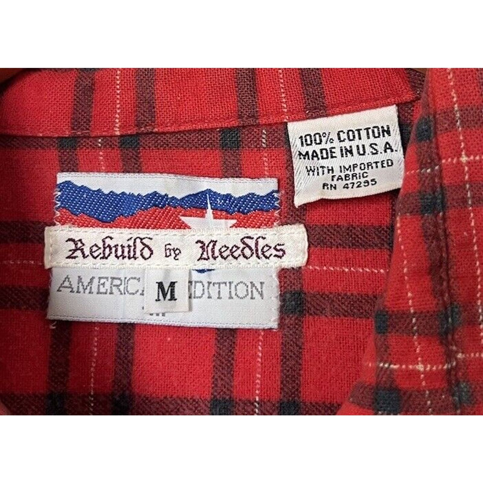Needles Needles Rebuild Japan Men's M Ribbon Flannel Shirt Nepenthes Size US M / EU 48-50 / 2 - 3 Thumbnail
