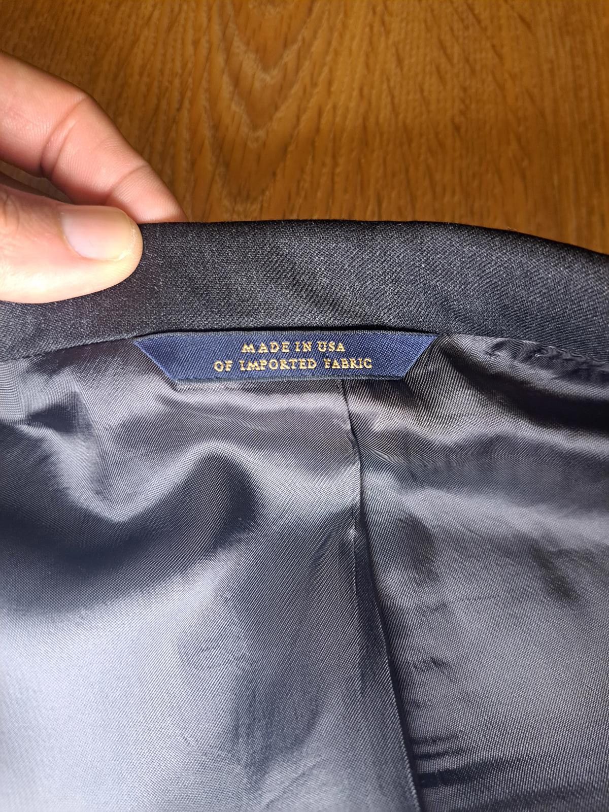 Brooks Brothers Brooks Brothers Suit Jacket Separate 48R Charcoal Gray Size 48R - 3 Thumbnail