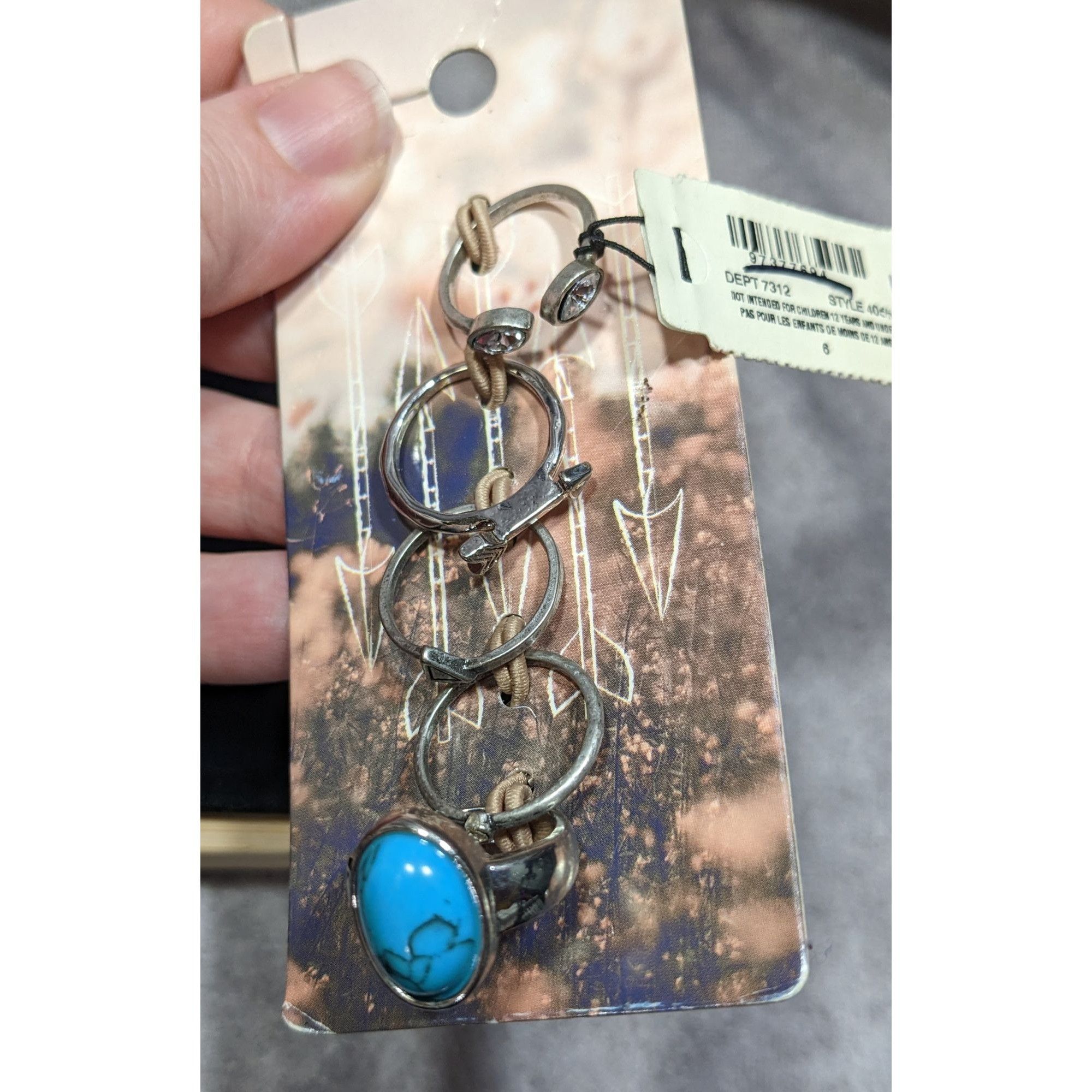 Other Rustic Bohemian Silver Tone Rings Size 6 (Set Of 5) Size ONE SIZE - 1 Thumbnail