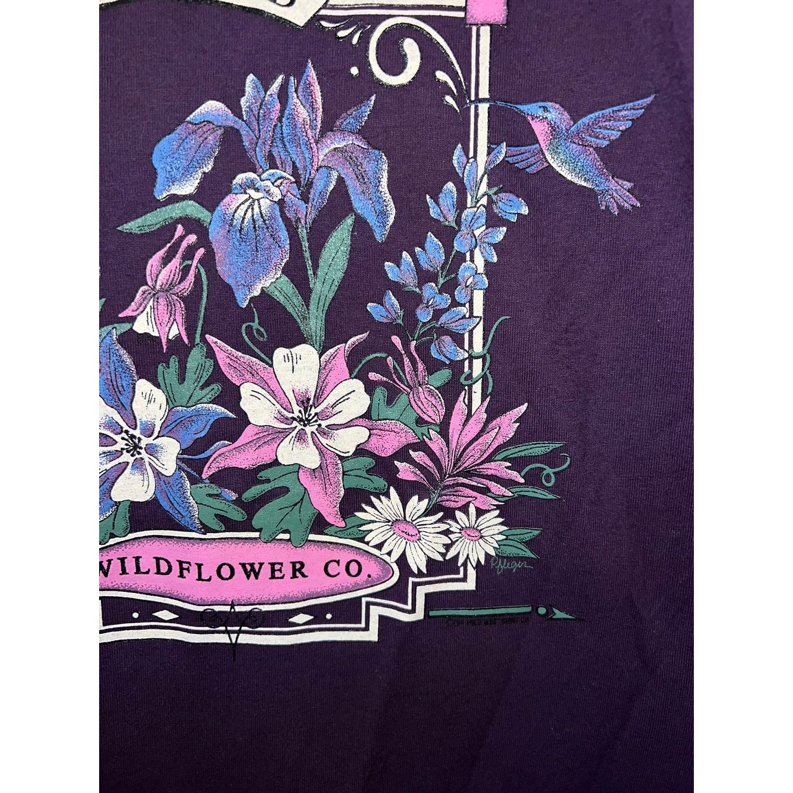 Jerzees Vintage Middletown Shirt Wildflower Flower 90s Tee VTG Large Size US L / EU 52-54 / 3 - 4 Thumbnail
