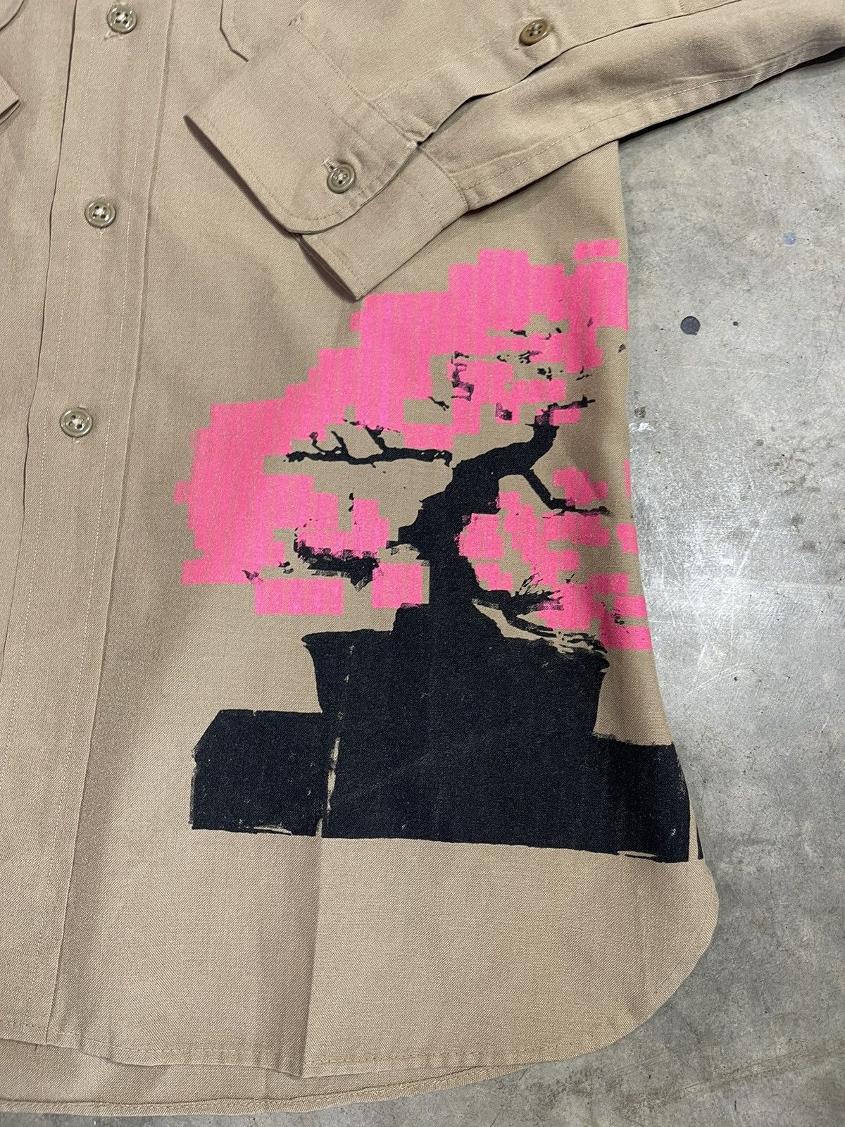 Handmade Sakura Screen Printed Shirt Size US L / EU 52-54 / 3 - 4 Thumbnail