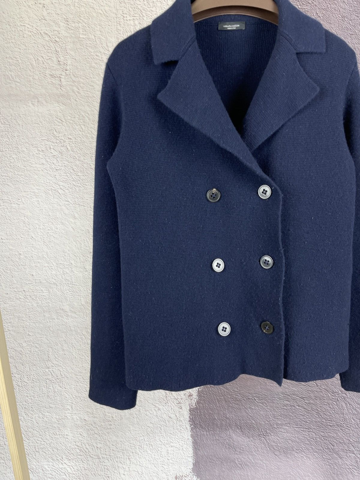 Roberto Collina Roberto Collina navy blue double breasted wool cardigan Size M / US 6-8 / IT 42-44 - 5 Thumbnail