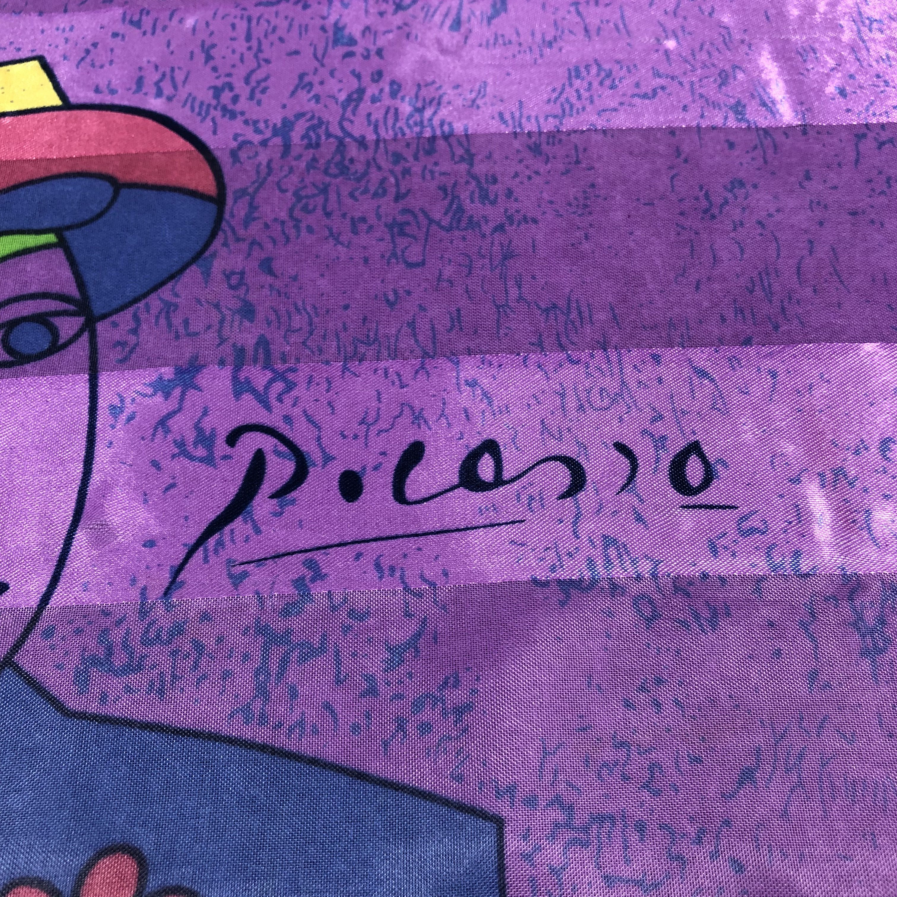 Vintage Art Picasso Polyester Scarf M289 Size ONE SIZE - 3 Thumbnail