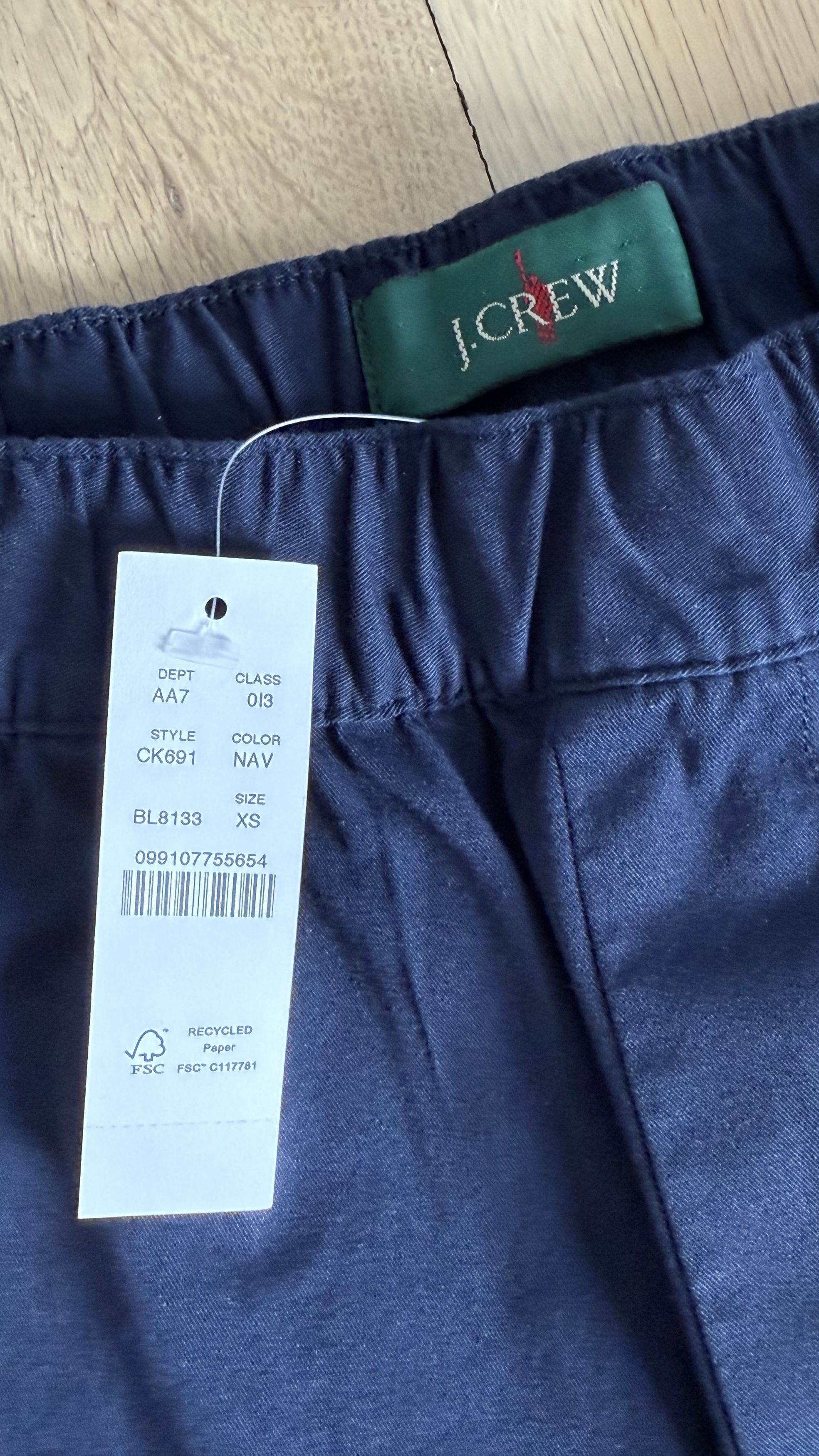 J.Crew BNWT Size XS - Drawstring pant in stretch cotton blend Size US 28 / EU 44 - 3 Thumbnail