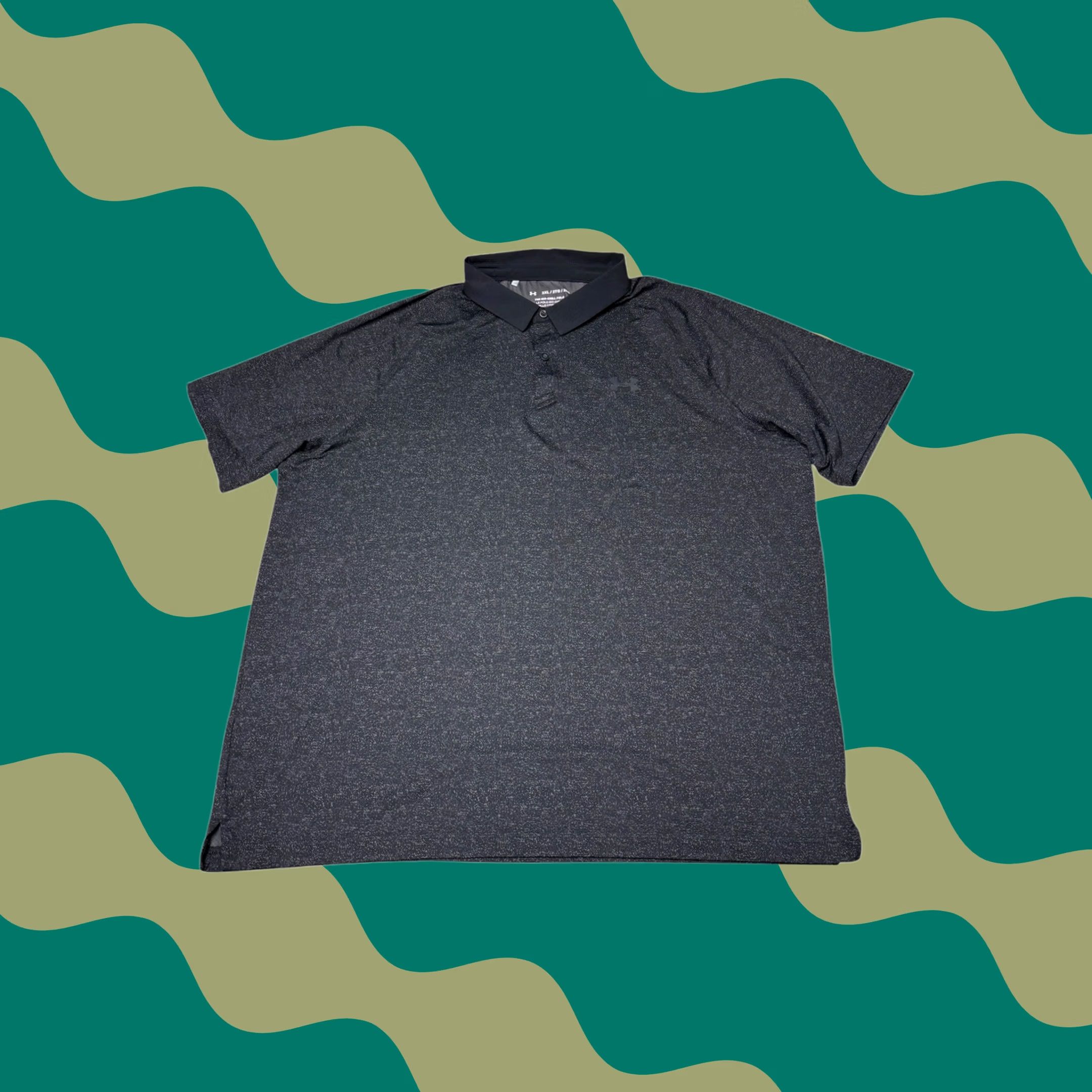 Under Armour Under Armour Polo Shirt Iso-Chill Mens 2XL Black Grey Spotted Jersey Short Sleeve Golf Activewear Size US XXL / EU 58 / 5 - 1 Thumbnail