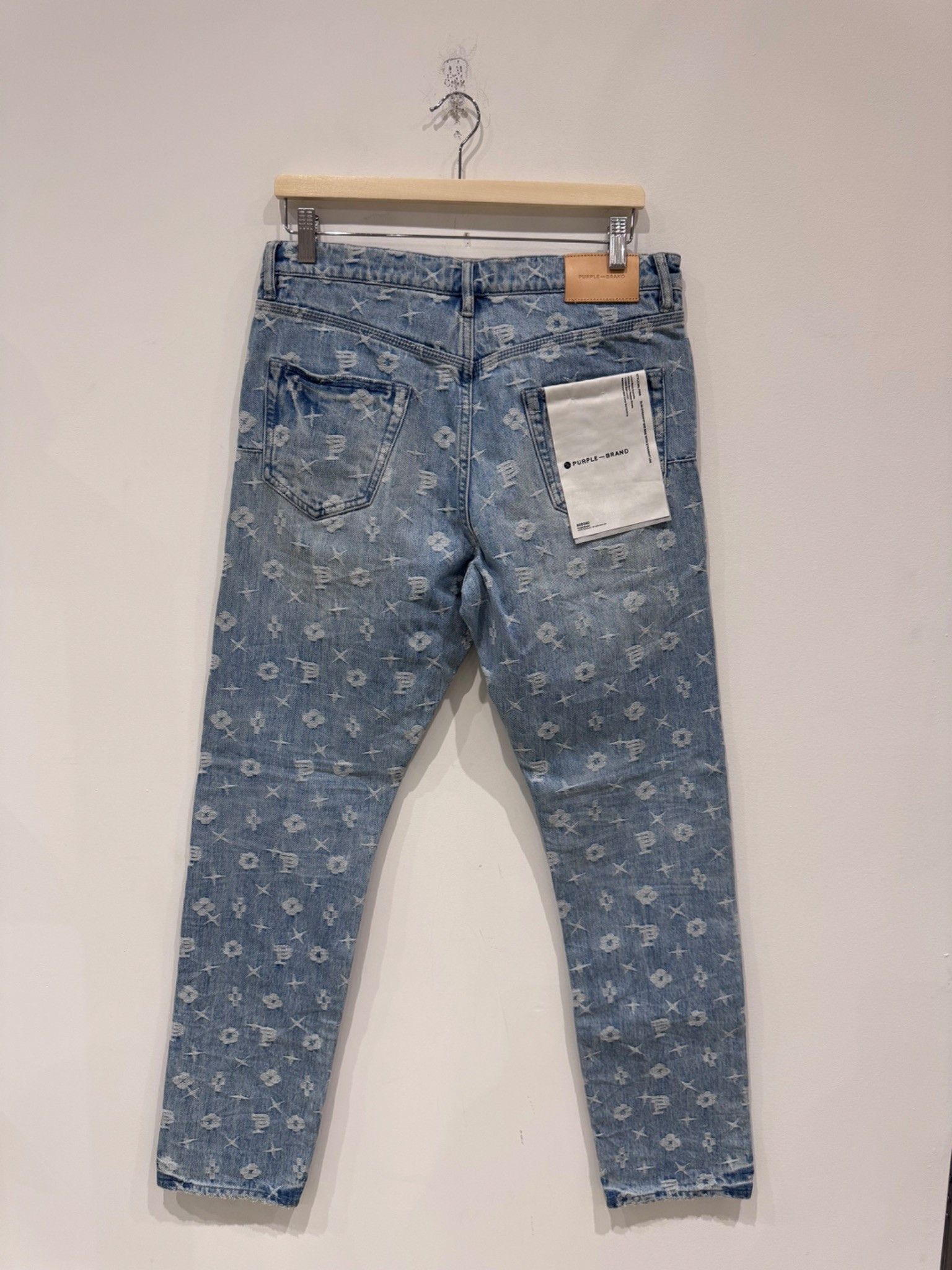 Purple Brand Purple Brand P005 Monogran Jeans Light Indigo Size US 31 - 2 Thumbnail