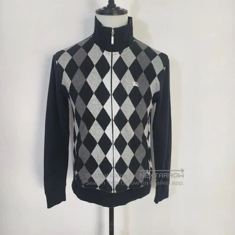 Burberry Burberry Black Checkered Long Sleeve Cardigan for Men. Size US S / EU 44-46 / 1 - 1 Thumbnail