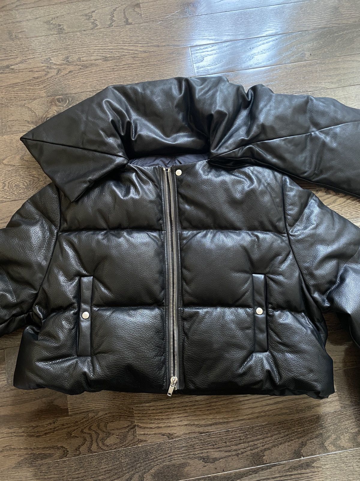 Rick Owens Rick Owens Funnel Neck Down lambskin Leather Sisyphus Jacket Size US M / EU 48-50 / 2 - 13 Thumbnail