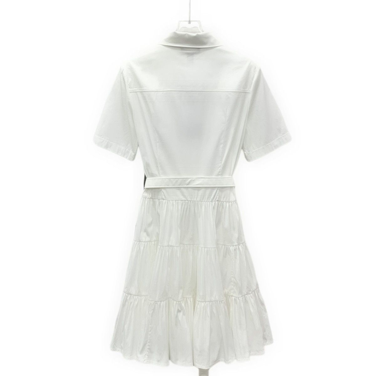 Louis Vuitton Louis Vuitton White Lapel Short Sleeve Pleated Dress K26WX Size XS / US 0-2 / IT 36-38 - 2 Thumbnail